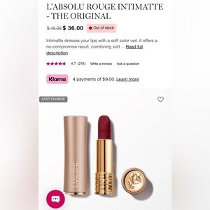 L'ABSOLU ROUGE INTIMATTE - THE ORIGINAL 888 KIND OF SEXY
